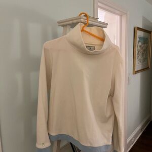 Dudley Stephens park slope cream and light blue terry fleece